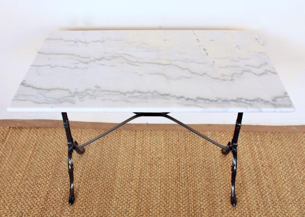 White Marble Rectangular Top Table